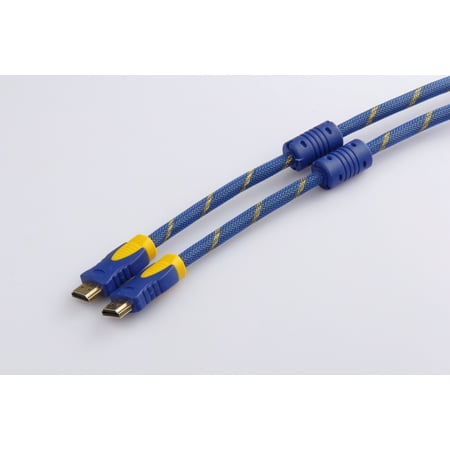 3 Meter Wire Splice - HDMI Cable - High Speed Connection Wire - 9 Feet / 3 Meter (Blue, Gold)