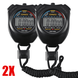 Casio Illuminator Black Digital Quartz Stopwatch