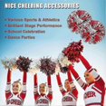 thumbnail image 4 of 12pcs Metallic Foil Cheer Pom Poms with Finger Holes for Cheerleading, 4 of 5