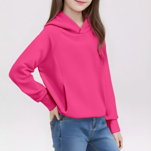 Girls Athletic Pullover Sweatshirt for Girls Comfortable Casual Hoodie for Kids Stylish Everyday Wear for Sports and Outdoor Activities Quality Fabric