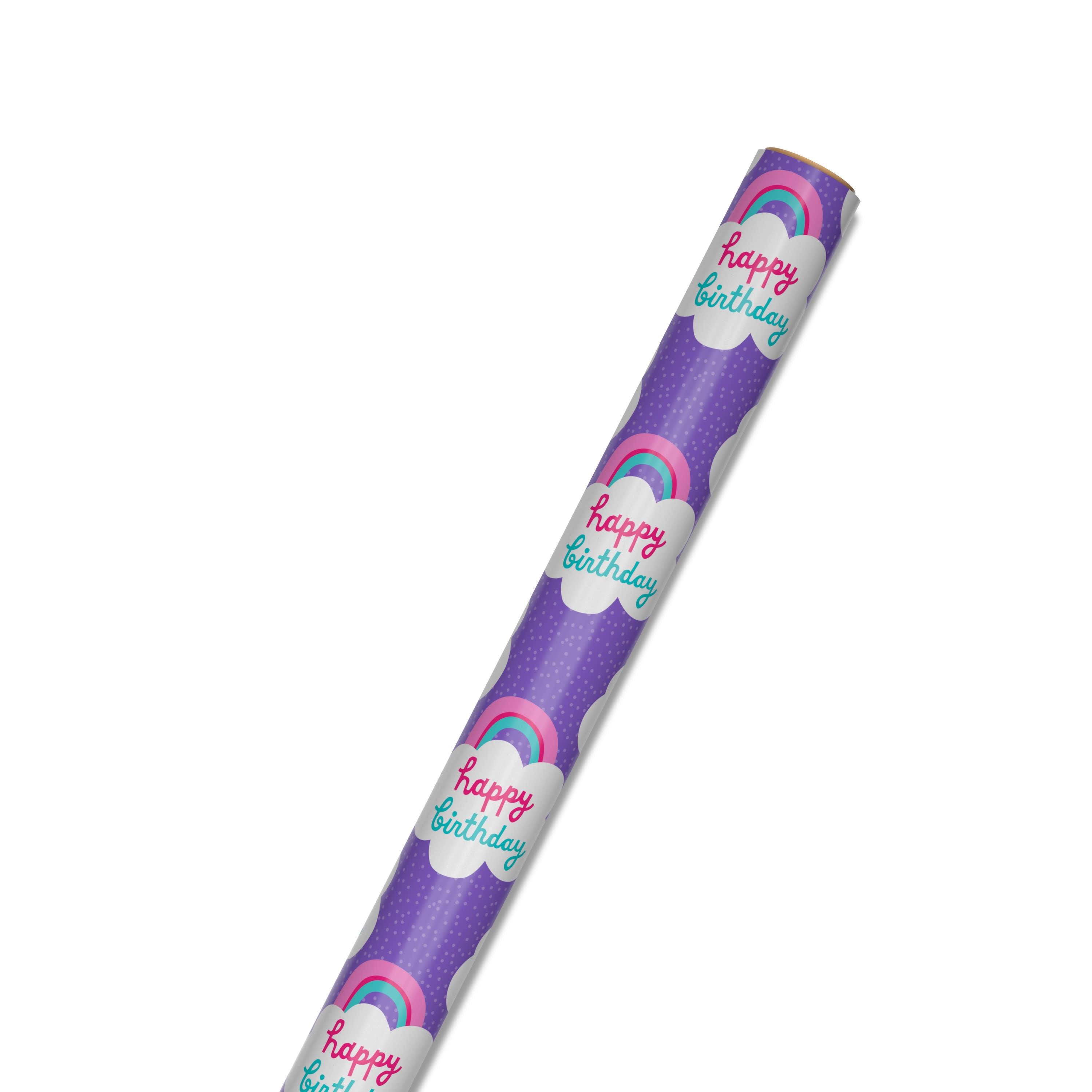 Hallmark Supersize Wrapping Paper, 40 Sq. ft.. (Happy Birthday Rainbows)