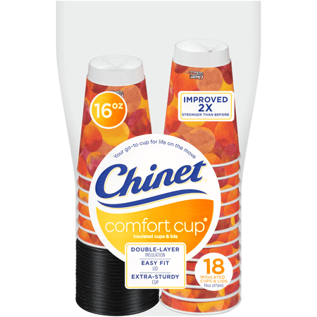 Chinet® Comfort Cup® 16 oz. Insulated Cups & Lids 18 ct