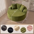 thumbnail image 6 of Ovios 58" Oversized Lounge Chair Round Cloud Deep Seat Accent Chair Plush Corduroy Boneless Sofa Chair for Living Room, Green, 6 of 10
