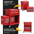 thumbnail image 5 of Resenkos Tool Box, Removable Cabinet Storage Tool Chest,6-Drawer Tool Chest with Heightening Cabinet-Red, 5 of 11