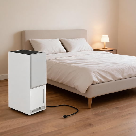 Memoryfield 150 Pint Dehumidifier with 5.5L Water Tank & 6.5ft Continuous Drain Hose, for Homes up to 5500 Sq.ft, White