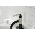 thumbnail image 4 of Kingston Brass KSD2826KL Whitaker One-Handle Single-Hole Bathroom Faucet with Deck Plate and Push Pop-Up Drain, Matte Black/Polished Nickel, 4 of 7