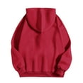 thumbnail image 6 of GaThRRgYP Summer Tops,Summer Tops for Women under $10,Womens Oversized Hoodies Casual Long Sleeve Fleece Sweatshirts Pullover Sweaters Teen Girls Preppy Tops Clothes Red S, 6 of 7