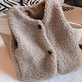 thumbnail image 2 of URMAGIC 1-5Y Baby Girls Toddler Kids Autumn Winter Lamb Wool Waistcoat Warm Thicken Vest Coats Outwear, 2 of 5