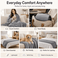 thumbnail image 7 of Continental Bedding Soft Lightweight Plush Microfleece Blanket for Couch, Sofa & Bed, Cozy Warm All-Season Throw, Gray, 50x60, 7 of 7