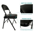 thumbnail image 4 of VECELO Set of 4 Metal Folding Chair with Padded Seat & Double Hinged Back for Home Office, Black, 4 of 8