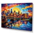 thumbnail image 2 of Designart "Minneapolis Popart Colorful City wall decor II" Minneapolis Canvas Art Print, 2 of 5