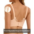 thumbnail image 3 of Wireless Bras for Women No Underwire Seamless Full Coverage Comfort Push Up Bra V Neck Tshirt Bras, 3 of 8