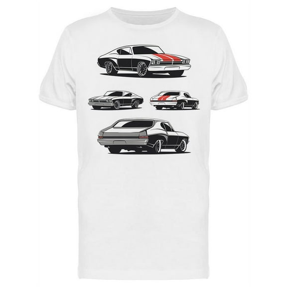Muscle Car Set T-Shirt Men -Image by Shutterstock, Male 3X-Large