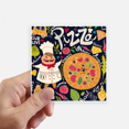 thumbnail image 1 of Cook Pizza Italy Tomato Foods Sticker Square Waterproof Stickers Wallpaper Car Decal, 1 of 1