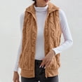 thumbnail image 1 of IMENGL cardigan en double Molleton Épaissi, Brun TG, Taille M-2TG, 1 of 7