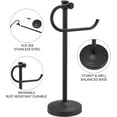 thumbnail image 3 of 17 Inch Matte Black Stand Towel Bar Hanger Hand Towel Bar Bathroom Vanity Countertop Towel Holder Free Standing Stainless Steel Towel Ring Hardware Accessories Towel Rack, 3 of 8
