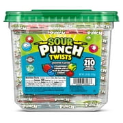 Sour Punch Twists, Individually Wrapped Candy, 2.59lb (210 Pieces) Jar