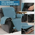 thumbnail image 5 of SHANNA Sofa Covers for Loveseat, Water Repellent Reversible Quilted Sofa Slipcovers, Non Slip Sofa Covers 2 Seater, Furniture Protector with Elastic Strap for Pets Kids Dog Cat, Gray Blue, 2-Seater, 5 of 7
