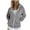 Gray, variant on Viikei Zip Up Hoodies for Women Sweatshirt for Women Fashion Women's Zipper V-Neck Pullover Tops Long Sleeve Hooded Blouse Sweatshirt