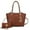 Brown, variant on MKF Collection Ivy Vegan Leather Women’s Tote Bag & Wallet, Elegant Shoulder Purse Handbag by Mia K - Navy