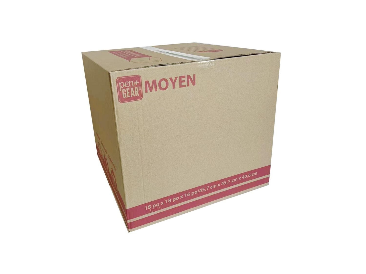 Pen + Gear 18x18x16 Cardboard Shipping Box, Kraft Brown, Single Wall, 1 Count
