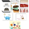 thumbnail image 2 of 24 piezas bonitas invitaciones en blanco, tarjetas de felicitación con sobres, tarjetas de regalo de agradecimiento de flores, tarjeta de cumpleaños de animales para niños, Año Nuevo, 2 of 4