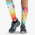 thumbnail image 4 of Watercolor Compression Leg Sleeves XS/S / Yellow/Red, 4 of 4