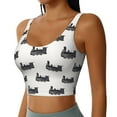 thumbnail image 2 of Sports Bras For Women Workout Tank Tops, Funny Train Pattern Running Vest With Removable Cups, 2 of 2