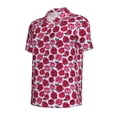 thumbnail image 2 of Rocae Rose Flowers for Men's Short Sleeve Polo Shirt, Quick Drying Performance Moisture Wicking Sports Men's Golf Shirt Large, 2 of 9