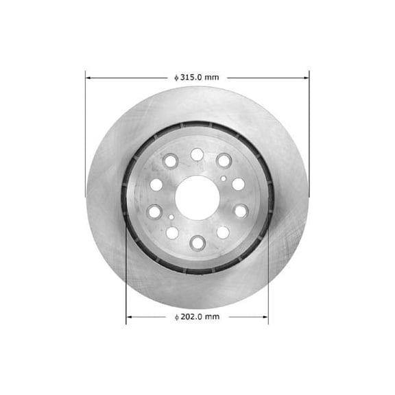 Bendix Premium Drum And Rotor Disc Brake Rotor P/N:Prt6136 Fits select: 2007-2014 LEXUS LS, 2015-2017 LEXUS LS 460