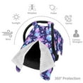 thumbnail image 3 of Car Seat Cover Baby, white pink Skull flower Baby Car Seat Cover for Baby Boys Girls Newborn , Infant Car Seat Canopy Cover Nursing Breastfeeding Cover Warm Blanket, 3 of 7