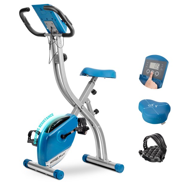 Wonder Maxi Folding Recumbent Exercise Bike, Upright Foldable