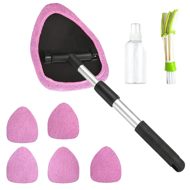 Hearth & Gear Windshield Cleaning &Blind 180° Rotating Head Extendable Handle With Microfiber Pads For Window Cleaning & Home Car Cleaning Wipes Interior Leather Car Cleaning Wipes Meguiars Car