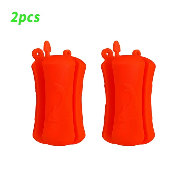 Ruiboury 2pcs Fastener Fishing Rod Binding Rods Pole Strong Elastic Gears Tie Holder Tackle Tool Durable Supply Accessory Orange Orange
