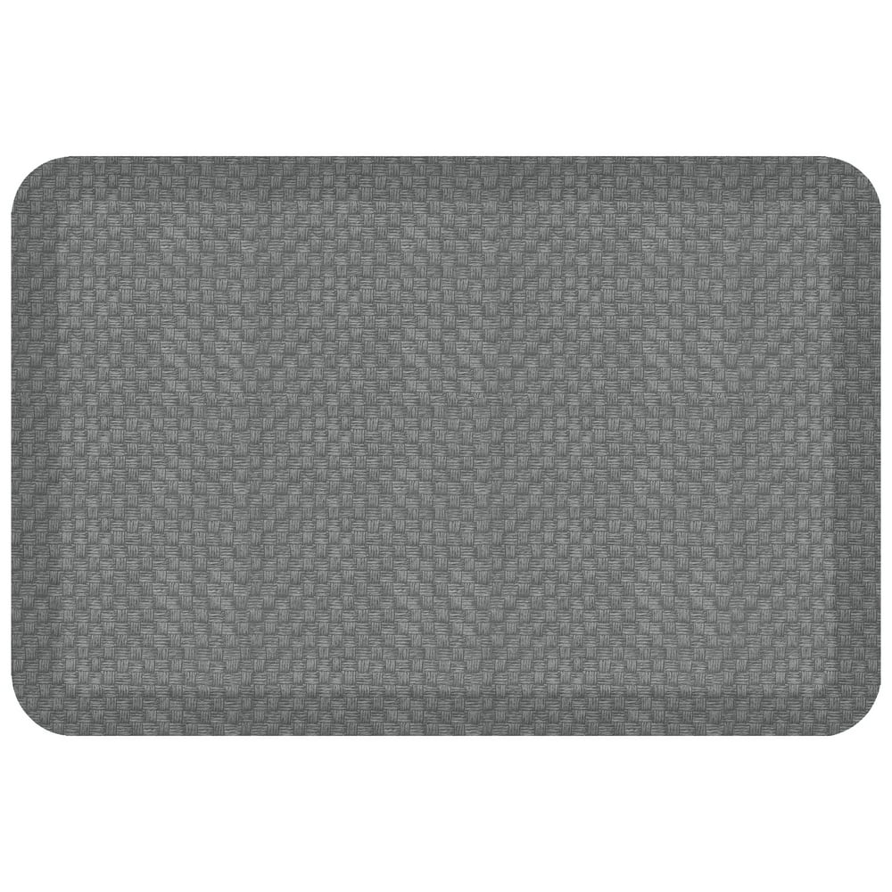 GelPro Designer Comfort AntiFatigue Flatweave Kitchen Mat, Gray, 20" x