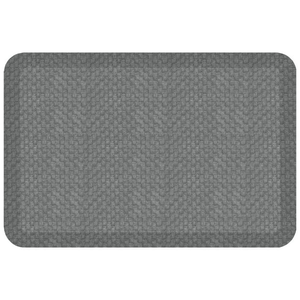 GelPro Designer Comfort AntiFatigue Flatweave Kitchen Mat, Gray, 20" x