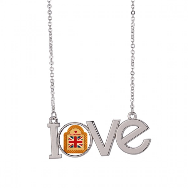 Point UK London Stamp Union Jack Amour Collier Pendentif Bijoux