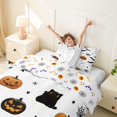 thumbnail image 3 of Homewish Halloween Pumpkin Ghost Twin Duvet Cover,Happy Bat Pattern Twin Bedding,White Orange Black,Halloween Reversible,2-Piece,1 Duvet Cover and 1 Pillowcase, 3 of 6
