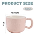 thumbnail image 2 of Taza de desayuno de gato con relieve de dibujos animados de cerámica de 480ml, taza de avena para el hogar del estudiante, 2 of 5
