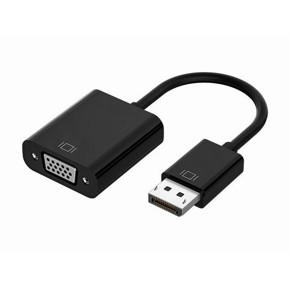 Monoprice DisplayPort 1.2a to VGA Active Adapter - Black, For HDTV, Projector, Computer, Monitor Desktop, Laptop, PC