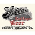 thumbnail image 2 of Vintage Booze Labels 24x20 White Modern Wood Framed Museum Art Print Titled - Siebens Real Lager Beer, 2 of 4