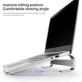 thumbnail image 5 of SeekLGT Aluminum black Laptop Stand, Ergonomic Notebook Holder for Desk, Metal Laptop Riser for Computer, Adjustable Laptop Desk Stand Compatible with All Laptops, 1pc, 5 of 9