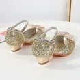thumbnail image 5 of WUXIAN Child Little Girls Sandals Shoes Closed Toe Heels Wedding Party Shoes Sequins Bow For Toddler Stylish Baby Footwear, 5 of 5