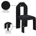 thumbnail image 2 of Meridian Furniture Bennett Black Chenille Fabric Dining Chair (Set of 2), 2 of 8