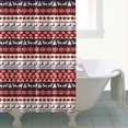 thumbnail image 4 of Red Christmas Deer and Snowflake Pattern Shower Curtain 84"x72" ,Bathroom Decorative Shower Curtains Set with 12 Hooks,Modern Waterproof Washable Shower Curtain, 4 of 6