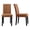 Light Brown, variant on Modern Faux Leather Dining Chairs Set of 2 for Dining Room, Upholstered Parsons Chairs, Black
