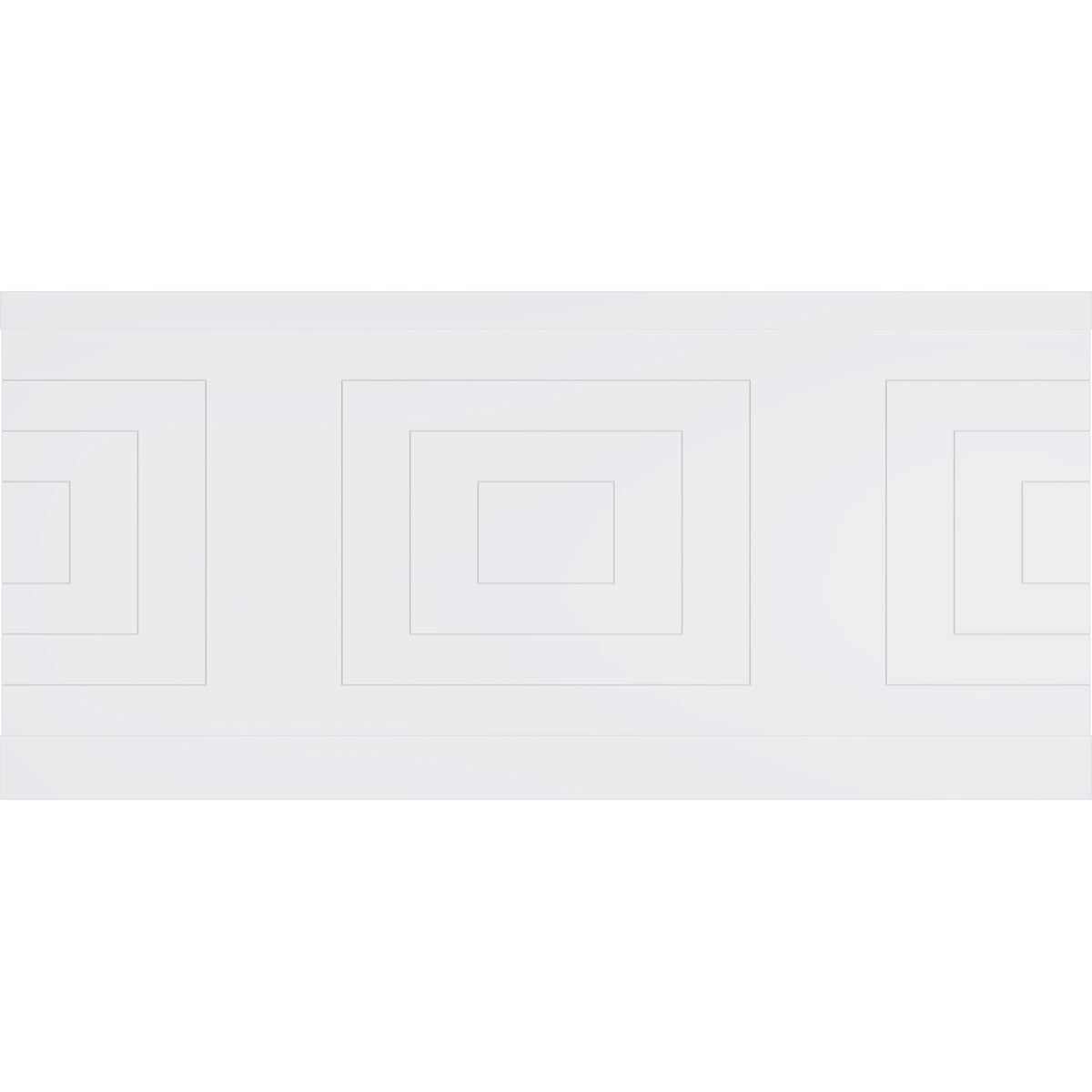 Ekena Millwork 44"H x 94 1/2"W Mid Century Modern PVC Wainscot Paneling Kit