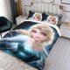 thumbnail image 3 of Frozen Chica Elsa Princesa Conjunto de sábanas temático, trío de piezas, cómodo y amigable con la piel, diseño único, regalo de decoración para el hogar para familiares, amigos y fans,140cm *210cm, 3 of 6