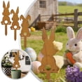 thumbnail image 2 of TIELUTT Easter Metal Bunny Stake for Spring Parties an Eye Catching Small Cardboard Cutout Solar Ground Lights 1 Sunflower Cardigan Sweater Outdoor Ground Lights for Go2garden Solar Lights, 2 of 8