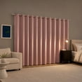 thumbnail image 2 of Sun Zero Graham 2-pack Dual-Sided Magnetic Closure 100% Blackout Grommet Curtain Panel Pair, 40"W x 84"L, Mauve, 2 of 10